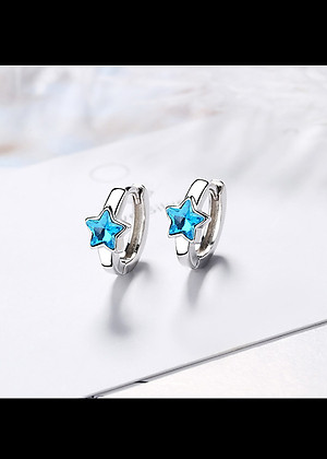 Bông tai khoen ngôi sao xanh xinh xắn BHBT285