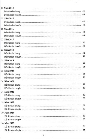 30 năm đề thi tuyển sinh vào lớp 10 môn Toán trường Phổ Thông Năng Khiếu (1996 - 2025)