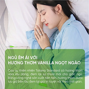 Nệm Cao Su Thiên Nhiên Tatana Standard, Mềm Mại Êm Ái Nâng Đỡ Cột Sống, Kháng Khuẩn Bảo Hành 10 Năm