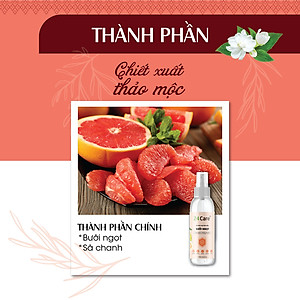 Xịt Phòng Tinh Dầu Bưởi Ngọt Hữu Cơ Organic 24Care 50ML/100ML - Kháng khuẩn - Khử mùi hôi - Đuổi muỗi, côn trùng - Xịt không gian bàn ăn, giúp ăn ngon miệng hơn - Hương thơm thư giãn.
