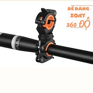 Chân Đế Gắn Đèn Pin Vào Xe Đạp Xoay 360 Độ Gắn Đầu Phía Trước Ghi Đông Xe Đạp Cao Cấp Mai Lee (Không Kèm Đèn Pin)