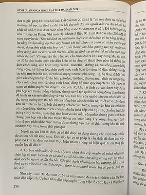 Bình luận khoa học Luật Đất đai năm 2024