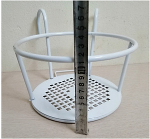 ComBo 3 GIỎ SẮT Treo Chậu Hoa Ban Công Hình Tròn - Màu Trắng