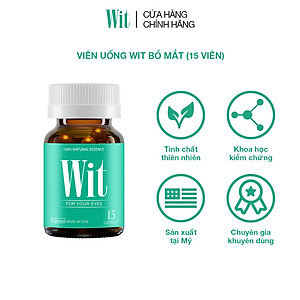[Hộp 15v] Viên Uống Bổ Mắt WIT Ecogreen Giảm Mỏi Mắt, Tăng Cường Thị Lực Mắt Cho Bé & Người Lớn