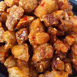 Tóp Mỡ Thịt Liền Da Sốt Mắm Tỏi VietTin Mart