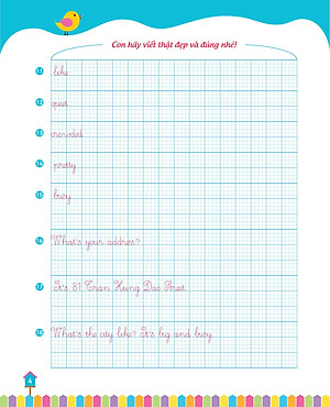 Sách Con Luyện Viết - Con Nhớ Từ - Từ Vựng Tiếng Anh Lớp 5