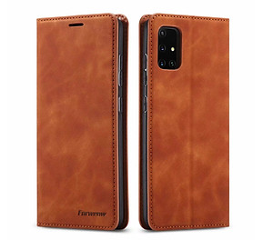 Bao da bò non dạng ví hãng Greencase dành cho Samsung Galaxy A32 4G, A52, A72 - Hàng chính hãng