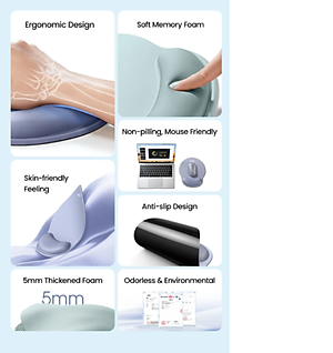 Miếng lót chuột kê tay chất liệu cao su (không xốp) Ugreen 25244 (xám) /25245 (Đen)- Hàng chính hãng