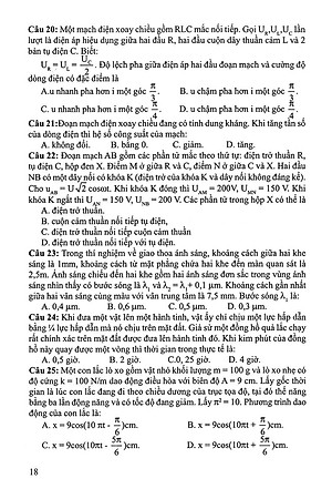 Sách 30 Bộ Đề Trắc Nghiệm Luyện Thi THPTQG 2019 - Khoa Học Tự Nhiên (Vật Lí - Hóa Học - Sinh Học)