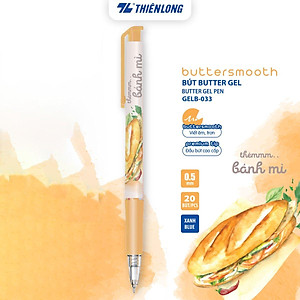 Combo 5/10/20 Bút gel B - Buttersmooth Gel Thiên Long GELB-033 - Premium Tip viết êm, trơn - Mực Xanh