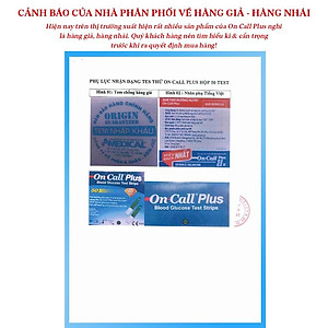 Hộp 50 que thử đường huyết On Call Plus, mỗi hộp 2 lọ 25 que thử chính hãng ACON