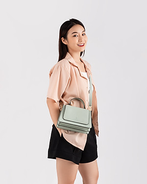 Túi Yuumy ( Thời trang nữ nắp gập phối quai xách size 20 - Túi đeo chéo da Seasand YN128 )