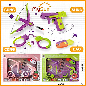 Đồ chơi con dao cà rốt súng vô tri 3d mini giá rẻ mô hình bằng nhựa cho bé