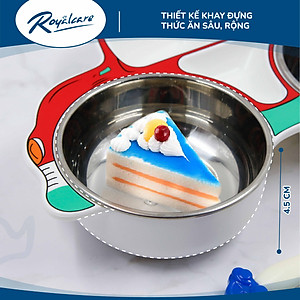 Set khay ăn dặm cho bé bằng Inox và Nhựa cao cấp Royalcare phù hợp ăn BLW, ăn dặm kiểu Nhật và ăn dặm truyền thống 