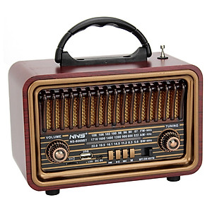 ĐÀI FM NNS NS-8070BT Cổ Điển Retro Đài Phát Thanh Fm Am Sw 3 Băng Tần  Radio Với Usb Sd Tf Máy Nghe Nhạc Mp3 Bằng Gỗ-Hàng Chính Hãng