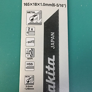 Lưỡi cưa kiếm kim loại HSS 165x18x1.0mm Makita - Giá 1 lưỡi