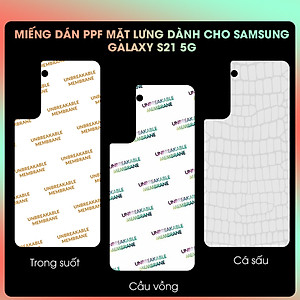 Miếng Dán Dẻo PPF Mặt Lưng Cho Samsung Galaxy S21 5G- Hàng Chính Hãng