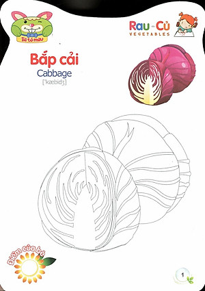 Sách Bé tô màu - Rau củ