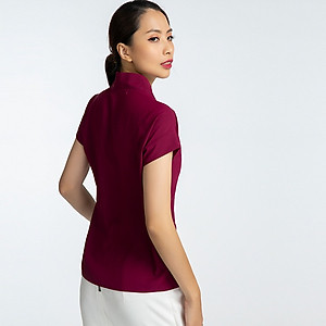 Áo Kiểu Công Sở Đẹp Thời trang thiết kế Hity TOP109 (Đỏ Auburn)