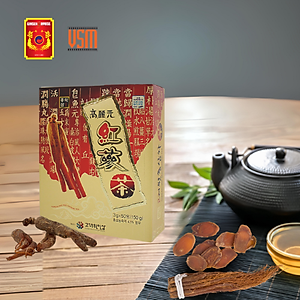 Thực Phẩm Chức Năng Trà Hồng Sâm Hàn Quốc Korean Red Ginseng Granule Tea (Hộp 50 Gói x 3g)