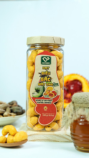 Hạt điều gấc mật ong 250g DGfoods/Honey & gac-fruit coated cashew/Ăn chay được/HVNCLC/hạt điều bình phước/