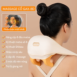 Máy Massage Cổ Vai Gáy Lưng Cao Cấp GAX-8D Nâng Cấp 8 Đầu Xoa Bóp