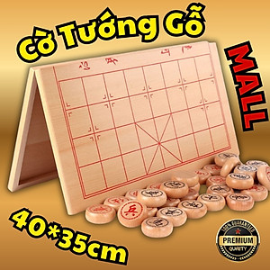 Bộ Cờ Tướng Gỗ + Bàn Cờ Tướng 40*35cm, Cờ Tướng Gỗ Có Bàn Là Hộp Đựng Chính Hãng
