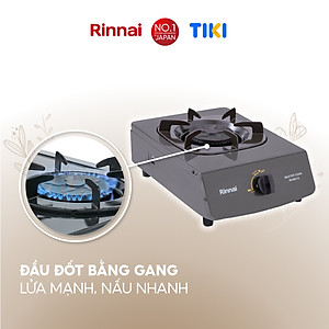 Bếp gas dương Rinnai RV-MC15G mặt bếp men và kiềng bếp men - Hàng chính hãng.