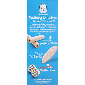 Bánh ăn dặm Gerber vị Xoài, Mâm Xôi 48g cho trẻ trên 7 tháng tuổi