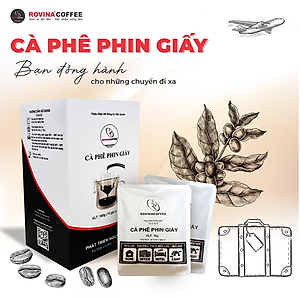 Cà Phê Phin Giấy Rovina – Tiện Lợi – Mọi Lúc – Mọi Nơi Nguyên Chất 100%, Vẹn Tròn Hương Vị Nguyên Bản, Đậm Ngon Đúng Chất