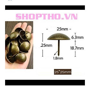 Đinh mũ  màu đồng giả cổ đường kính từ 25-47mm