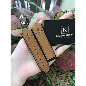 Dây Đồng Hồ HUBLOT Lót Da Lộn Nâu Vàng Case 38 Size Dây 15 - 23 - 20