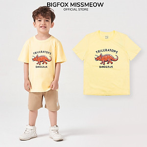Áo thun bé trai BIGFOX - MISS MEOW size đại, áo cho bé chất cotton phong cách Âu Mỹ 10 - 26 kg QATE 03