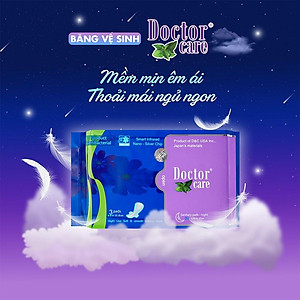 Combo 6 Băng vệ sinh ban đêm Doctor Care tinh chất thảo dược 33.8cm siêu thấm hút