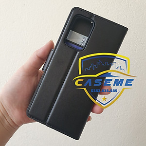 Bao da dạng ví dành cho OPPO Reno7 5G hiệu Hanman có quai cài - Hàng Chính Hãng