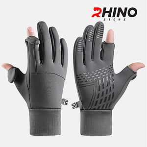 Găng tay hở ngón giữ ấm, chống gió mùa đông Rhino G301 cảm ứng điện thoại cho nam, nữ