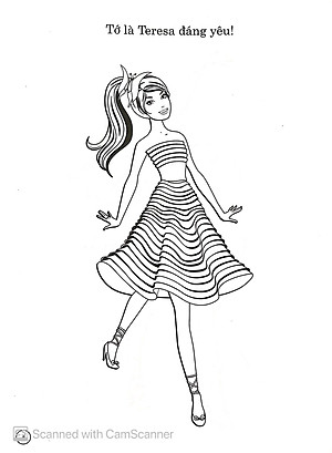 Bộ Sách Tô Màu Có Dán Hình - Barbie Xinh Đẹp (Bộ 4 Cuốn)