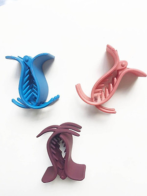 Combo 2 Kẹp tóc nữ càng cua 3 răng màu sắc (màu ngẫu nhiên)