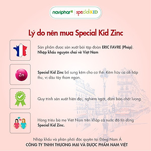 TPBVSK Special Kid Zinc - Bổ sung Kẽm cho cơ thể, hỗ trợ tăng cường sức đề kháng (125ml) [Siro – Nhập khẩu Pháp]