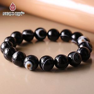 Vòng tay đá mã não mắt rồng mệnh thủy, mộc - Ngọc Quý Gemstones