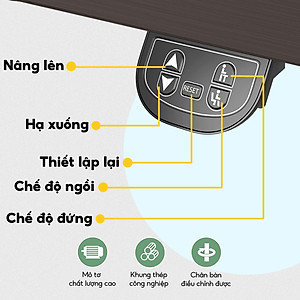 Bàn nâng hạ chiều cao 4 chân iCockpit 1880. Bàn tăng giảm 4 chân đầu tiên trên thị trường