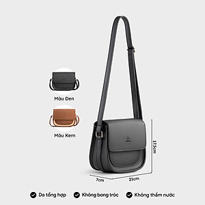 Túi Yuumy ( Thời trang nữ phối nắp gập size 21 - Túi đeo chéo da Bergen YN273 )