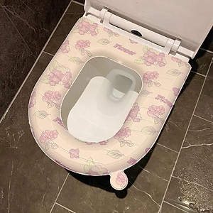 Đệm Lót Bệ Ngồi toilet Bốn Mùa Chống Nước Thông Dụng In Họa Tiết Dễ Thương ( Mẫu Ngẫu Nhiên ) - HÀNG CHÍNH HÃNG MINIIN