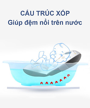 Đệm Tắm Đỡ Lưng Cho Bé Cleverbees Đảm Bảo An Toàn Khi Tắm Chất Liệu Mềm Mại ,  Phù Hợp Khớp Với Tất Cả Các Loại Chậu Tắm - Hàng Chính Hãng