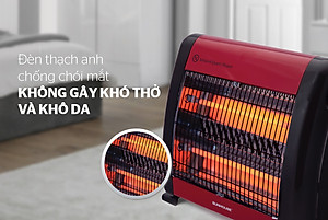 Sưởi Điện Hồng Ngoại Sunhouse SHD7013 (800W) - Đen Đỏ - Hàng Chính Hãng
