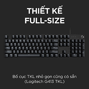 Bàn phím cơ game Logitech G413 TKL SE / G413 SE Full Size - Hàng chính hãng