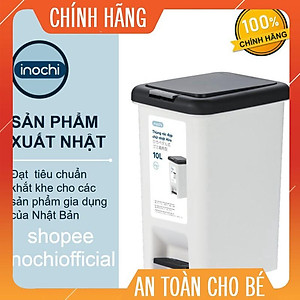 Thùng rác đạp chữ nhật Inochi 10L (tiêu chuẩn Nhật Bản)
