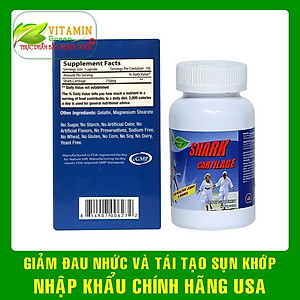 Viên uống sụn cá mập bổ khớp Nature Gift Shark Cartilage 750mg | Nhập khẩu chính hãng Mỹ