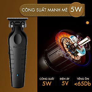 Tông đơ chấn viền Kemei KM-2299 lưỡi cắt mạ carbon cao cấp công suất 5W - Chính hãng
