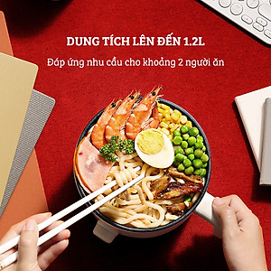 Nồi Lẩu Điện, Nồi Điện Đa Năng Hiện Đại Damas DK8012 - Thiết Kế Thông Minh Đa Chức Năng, Nấu lẩu, Luộc, Hấp, Xào,... Chất Liệu Thép Không Gỉ Cao Cấp, Dung Tích 1,2 Lít Phù Hợp Cho Những Người FA - Hàng Nhập Khẩu